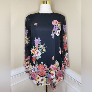 Show Me Your MuMu Black Floral Scoop Back Top
